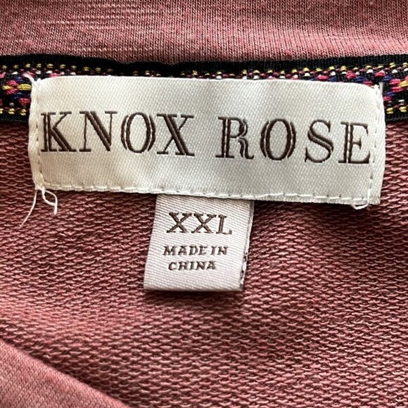 Knox Rose Shirt Womens XXL Pink Pull Over Long Sleeves Front Twist - Picture 5 of 7